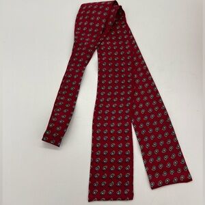 Vintage Silk Twilly Ponytail Handbag Purse Neck Scarf 46” Red Blue Paisley